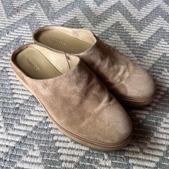 Vince Shoes - Vince Graham Slip On Mules Size 9 US 39 EU Tan Quiet Luxury Classic Minimalist